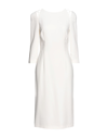 Alberta Ferretti Midi Dresses In White