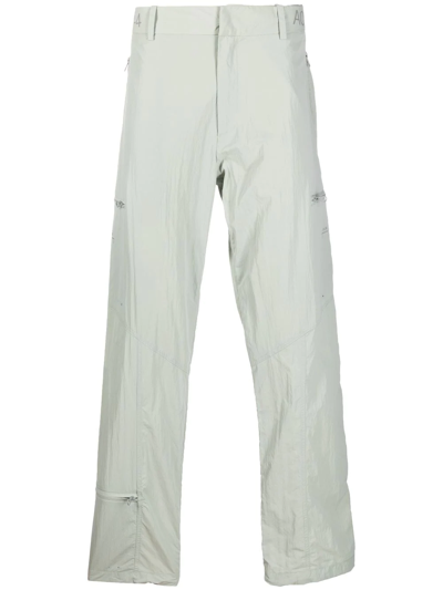 A-cold-wall* Straight-leg Logo-print Trousers In Light Grey