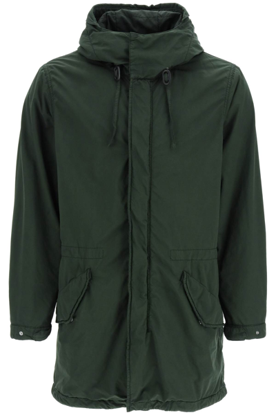 Aspesi Hooded Parka In Green