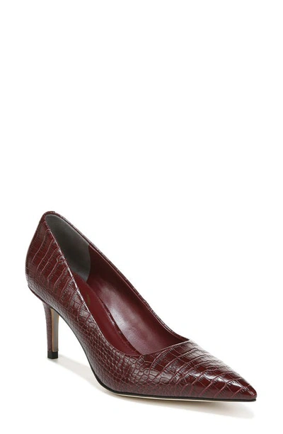 Sam Edelman Vienna Pointed Toe Pump In Rhubarb Croco