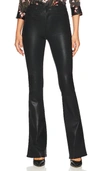 L Agence Marty Ultra High-rise Coated Flare Jeans In Noir Coated