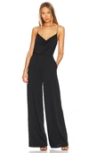 L Agence Emmett Cowl Neck Wide-leg Jumpsuit In Black