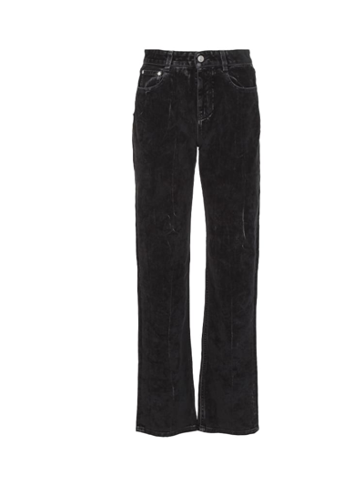 Stella Mccartney Flared Jeans In Cotton In Washed Black