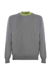 Msgm Sweater With Embroidered Logo By . The Identity Of The Brand Is Highlighted Thanks To The Details An In Grigio