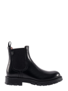 Ferragamo Leather Magnum Chelsea Boots In Black