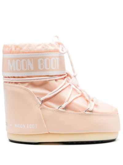Moon Boot Iconic Low Lace-up Boots In Neutrals