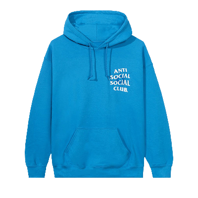 Pre-owned Anti Social Social Club Theories Hoodie 'sapphire' In Blue