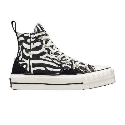 Pre-owned Converse Wmns Chuck Taylor All Star Lift Platform High 'animal Mix' In Black