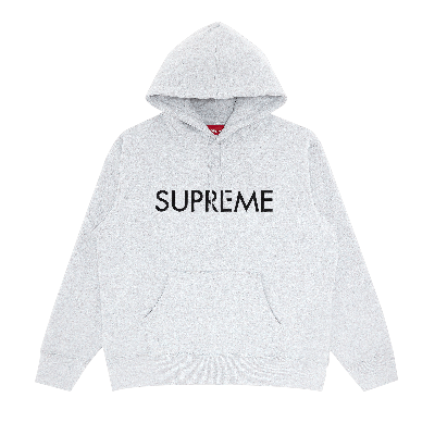 Pre-owned Supreme Capital Hooded Sweatshirt 'ash Grey'