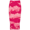 Cotton Citizen Capri Pink Tie-dyed Stretch-cotton Midi Skirt In Fuchsia