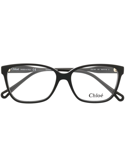 Chloé Square-frame Glasses In Black
