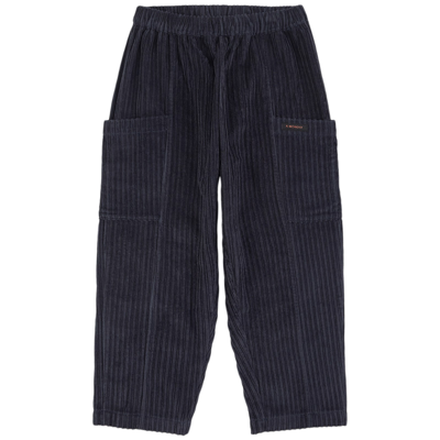 A Monday In Copenhagen Kids' Ribbed Pants Outer Space Blue In Navy