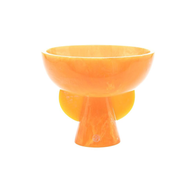 JONATHAN ADLER ORANGE MYSTIQUE PEDESTAL BOWL,3263418976962