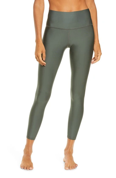 Alo Yoga Airlift High Waist Midi Leggings In Dark Cactus