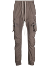 Rick Owens Drawstring-waist Cargo Trousers In Grey