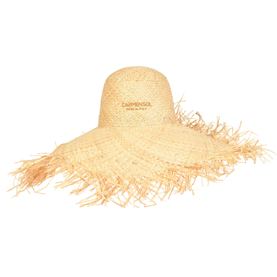 Carmen Sol Severino Oversize Sun Hat In Nude