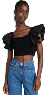 AJE CORINNE KNIT BODICE CROPPED TOP