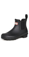 Hunter Original Waterproof Chelsea Rain Boot In Black/black