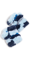 Jocelyn Multi Faux Fur Mandy Mittens In Blue Multi