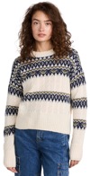 SCOTCH & SODA FAIR ISLE KNITTED CABLE PULLOVER
