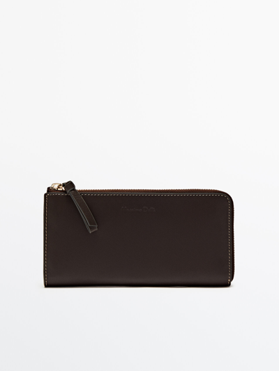 Massimo Dutti Leather Wallet With Zip