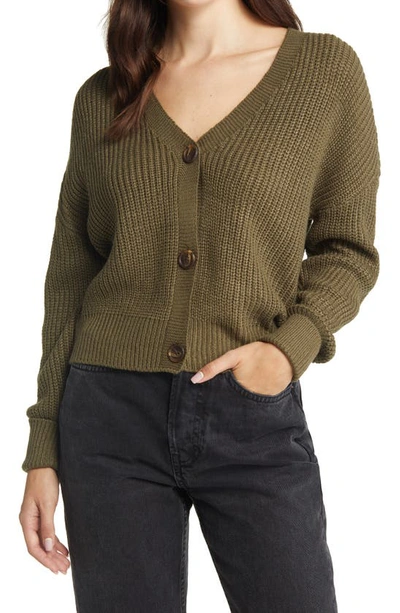 Vero Moda Lea V-neck Cardigan In Ivy Green