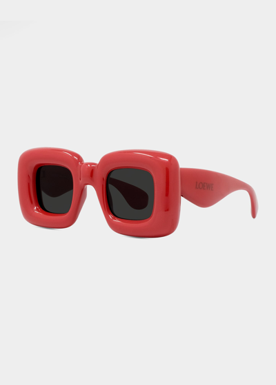 Loewe Inflated Square Injection Plastic Sunglasses In Grey