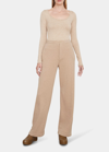 Vince Elasticated Straight-leg Trousers In H Pecan