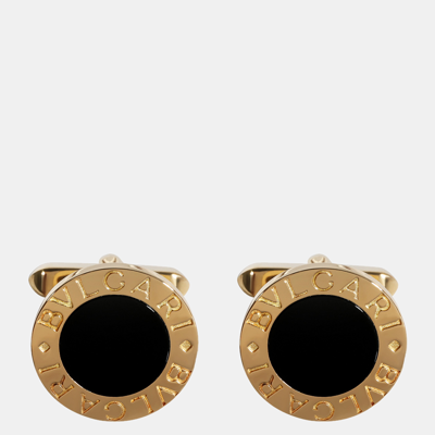 Pre-owned Bvlgari Vintage Cufflinks In 18k Yellow Gold