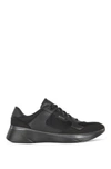 Hugo Boss Hybrid Trainers With Bonded Leather And Mesh In Black