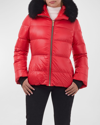 Gorski Apres-ski Jacket W/ Detachable Lamb Shearling Trim In Red Red Black