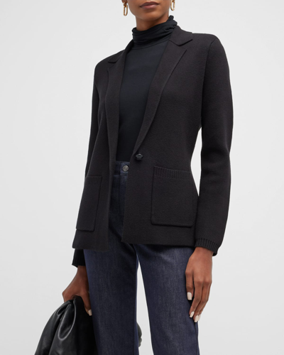 L Agence Lacey Knit Blazer In Black