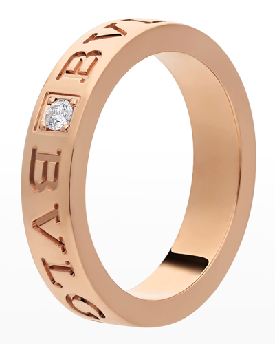 Bvlgari Unisex 18k Rose Gold Diamond Ring