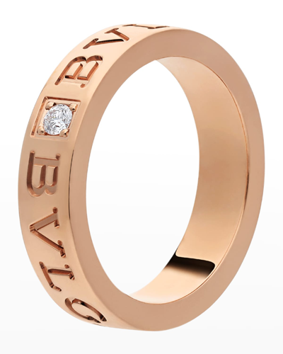 Bvlgari Unisex   Pink Gold Band Ring