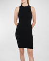 Vince Wool-cashmere Halter Mini Sweater Dress In H Black Leaf