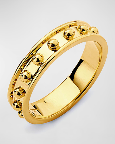 Syna Large Mogul Gold Dots Band In Yellow Gold
