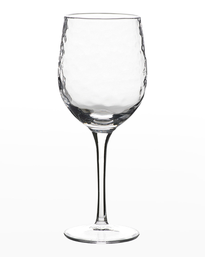 Juliska Puro Red Textured Wine Glass In Clear