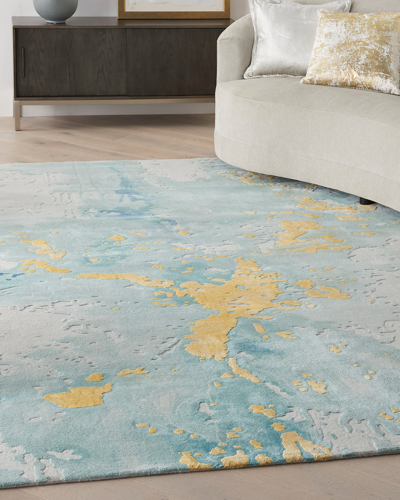 Nourison Carmen Hand-tufted Rug, 10' X 14' In Seafoam/gold