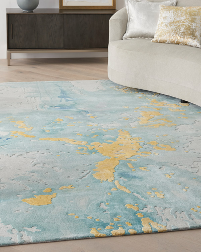 Nourison Carmen Hand-tufted Rug, 5' X 8' In Seafoam/gold