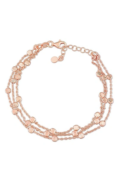 Delmar Multi-strand Chain Bracelet In Rose