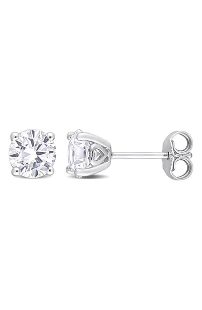 Delmar Sterling Silver White Topaz Stud Earrings