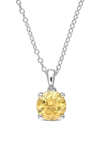 Delmar Citrine Pendant Necklace In Yellow