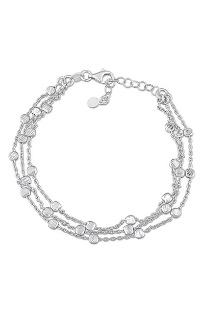 Delmar Sterling Silver Multi-strand Link Bracelet