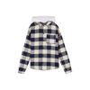PALM ANGELS KIDS CHECKED HOODED COTTON OVERSHIRT