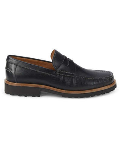 Donald J Pliner Men's Leather Penny Loafers In Black