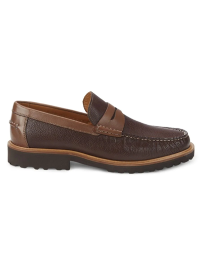 Donald J Pliner Men's Leather Penny Loafers In Cappuccino