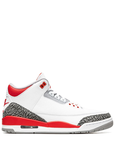 Jordan Air  3 Retro Og "fire Red 2022" Sneakers In White