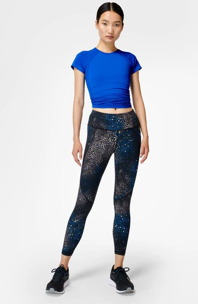 Sweaty Betty Power Pocket Workout Leggings In Black Triangle Construct Print