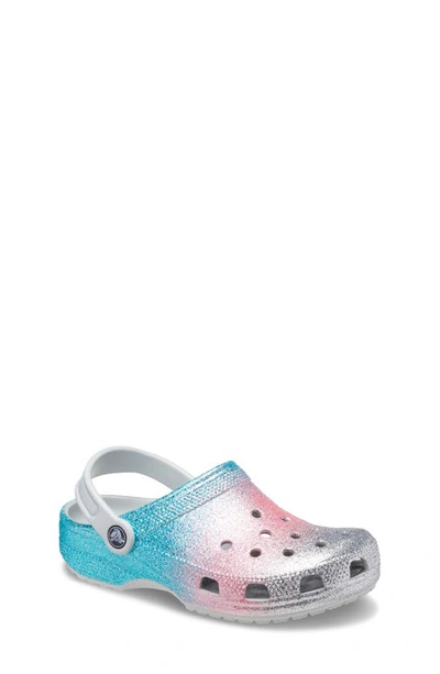 Crocs Kids' Classic Glitter Clog Sandal In Shimmer/ Multi