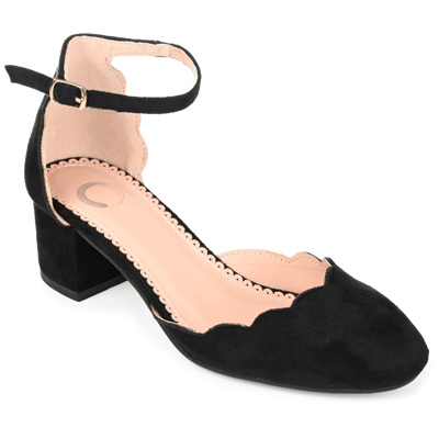 Journee Collection Journee Edna Scallop Trim Pump In Black